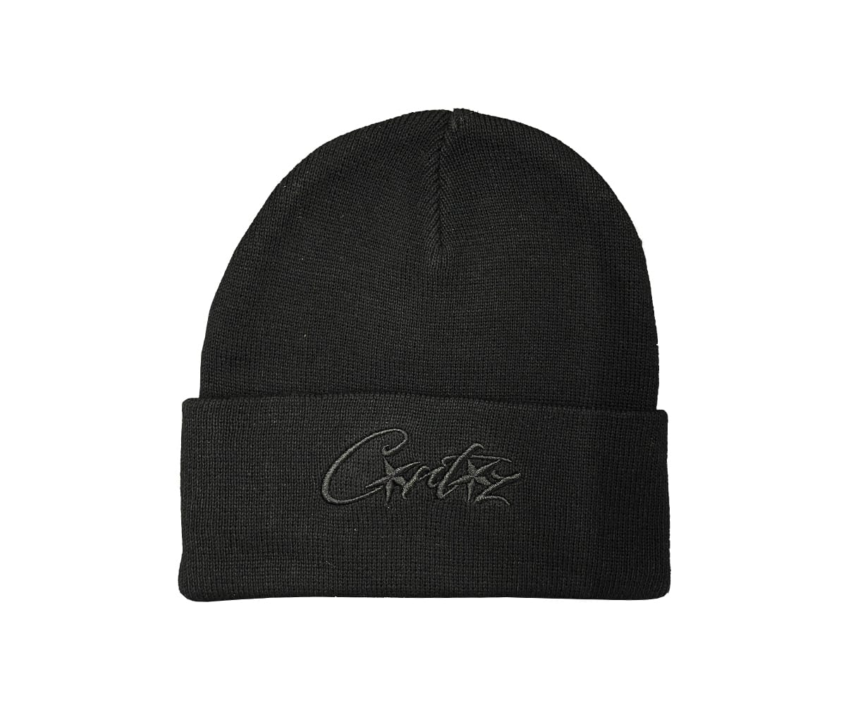 Corteiz Folded Allstarz Beanie Triple Black