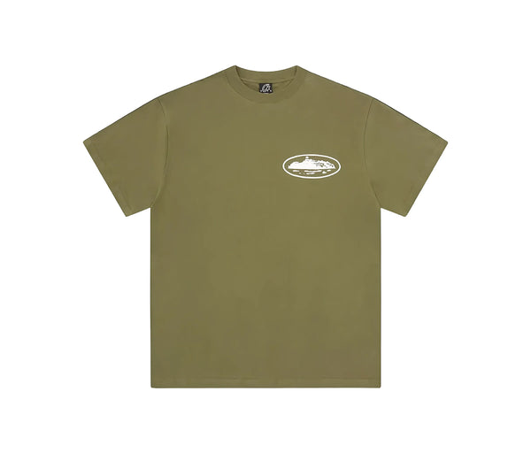 Corteiz Island Puff Print Tee Olive – Corteiz