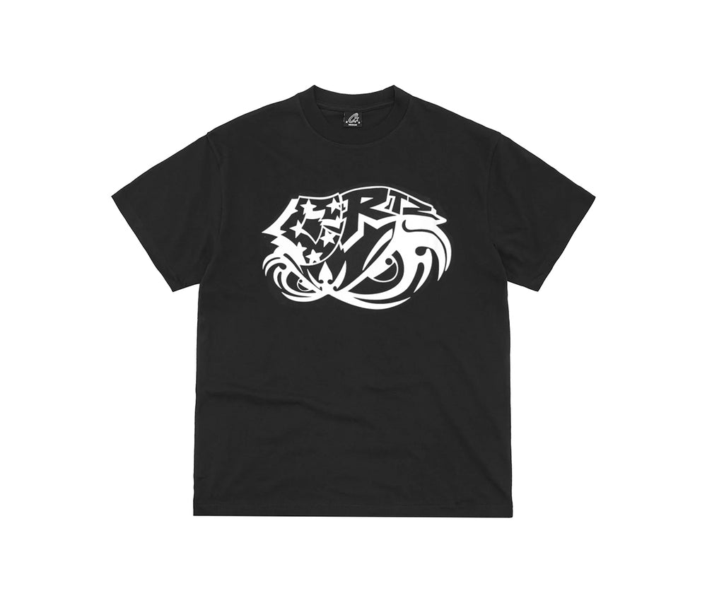 Corteiz Nuh Fear Tee Black White