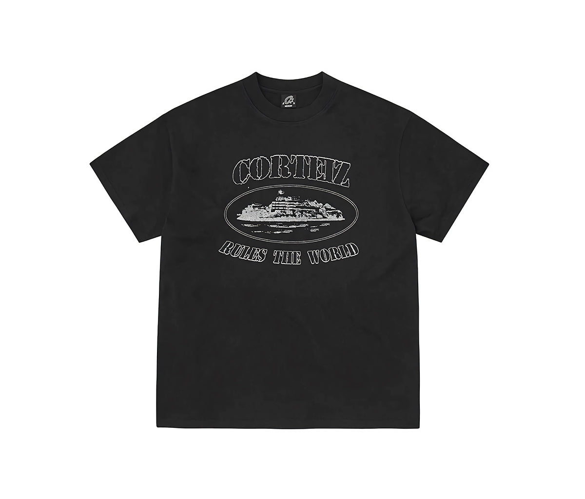 Corteiz Reflective Alcatraz Tee Triple Black