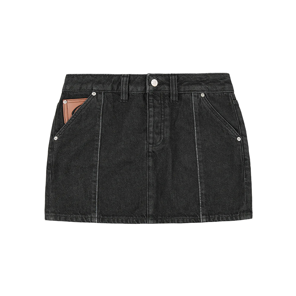 Corteiz Stitch Down Denim Skirt Black (W)