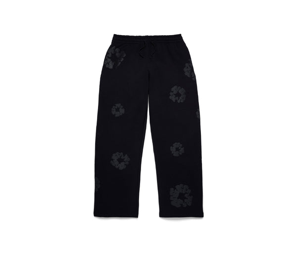 Denim Tears Mono Cotton Wreath Baggy Sweatpants Black – Corteiz