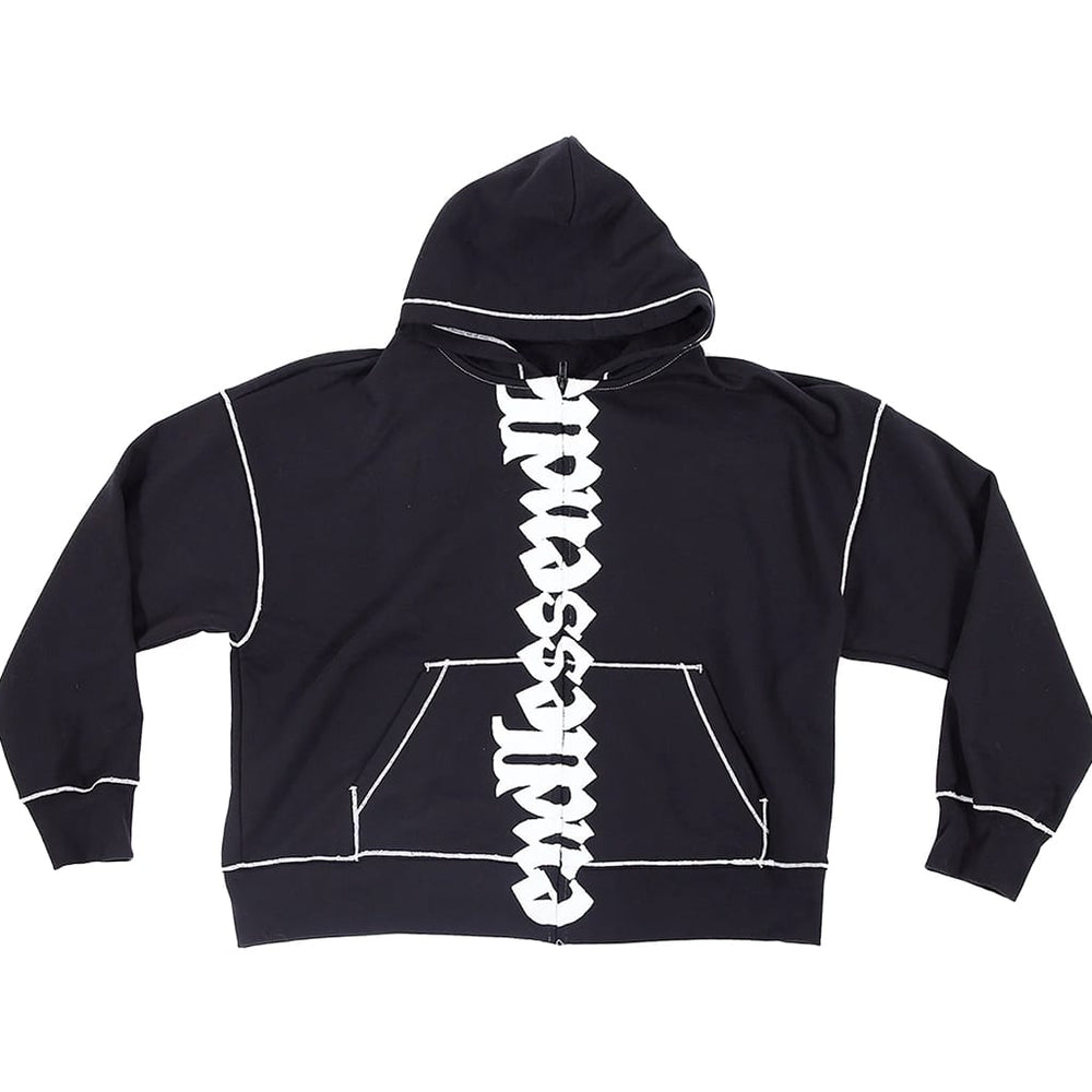 Endless Logo Zip-Up Hoodie Black