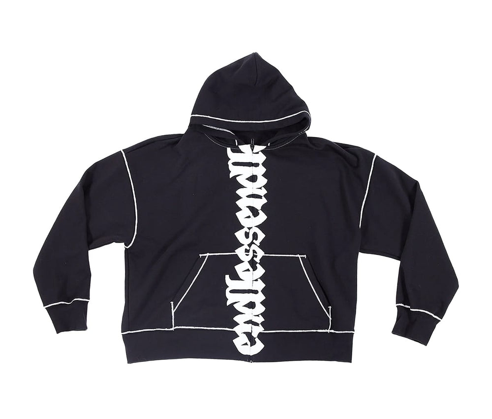 Endless Logo Zip-Up Hoodie Black