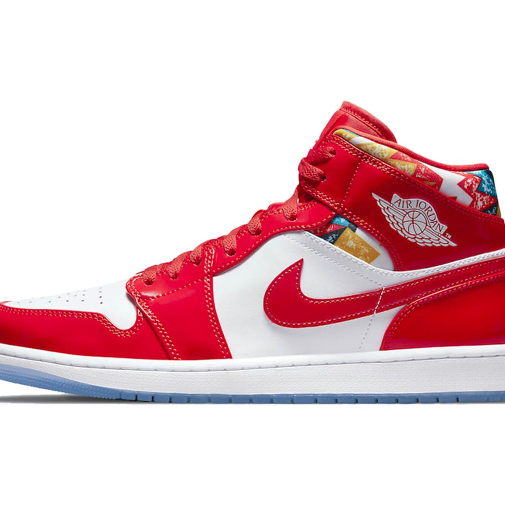 Air Jordan 1 Mid Barcelona Sweater Red Patent