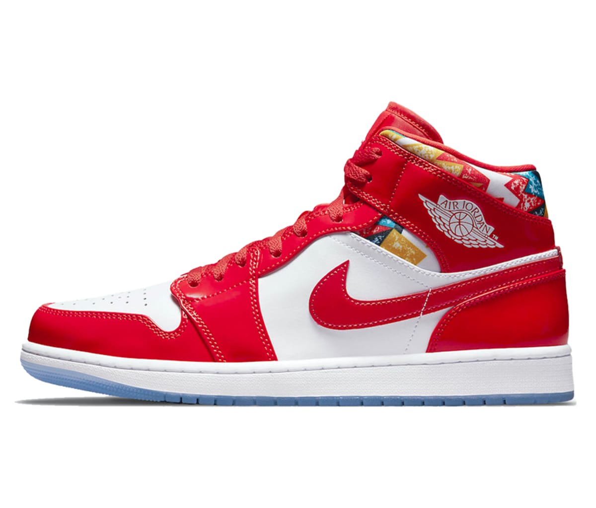 Air Jordan 1 Mid Barcelona Sweater Red Patent