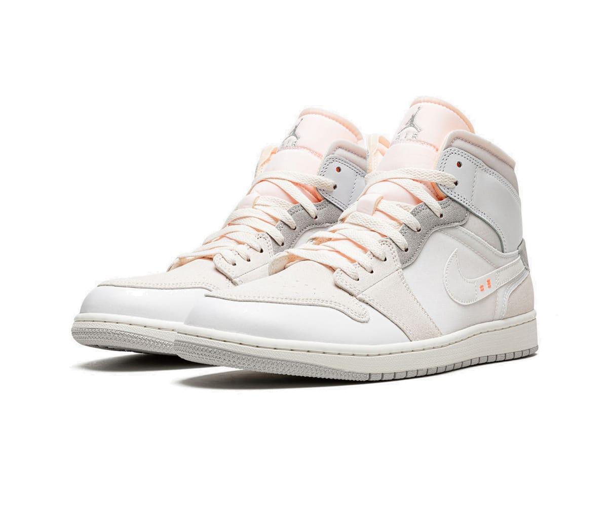 Air Jordan 1 Mid Craft Inside Out White Grey