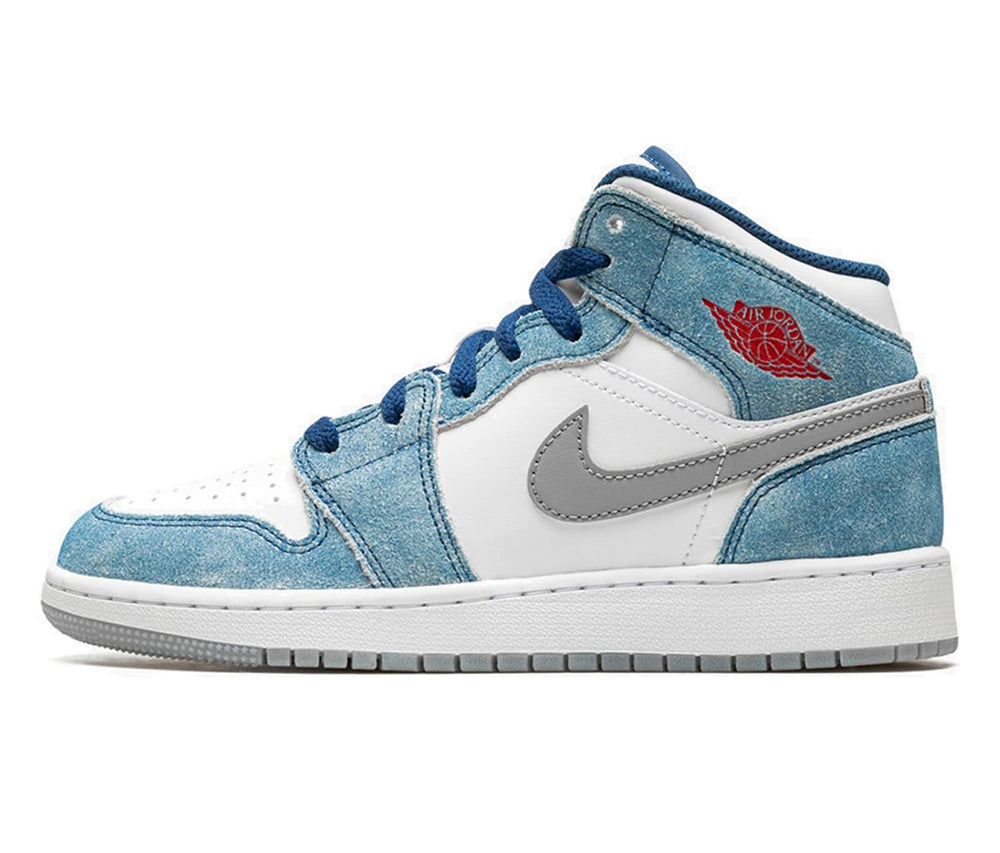 Air Jordan 1 Mid French Blue Fire Red