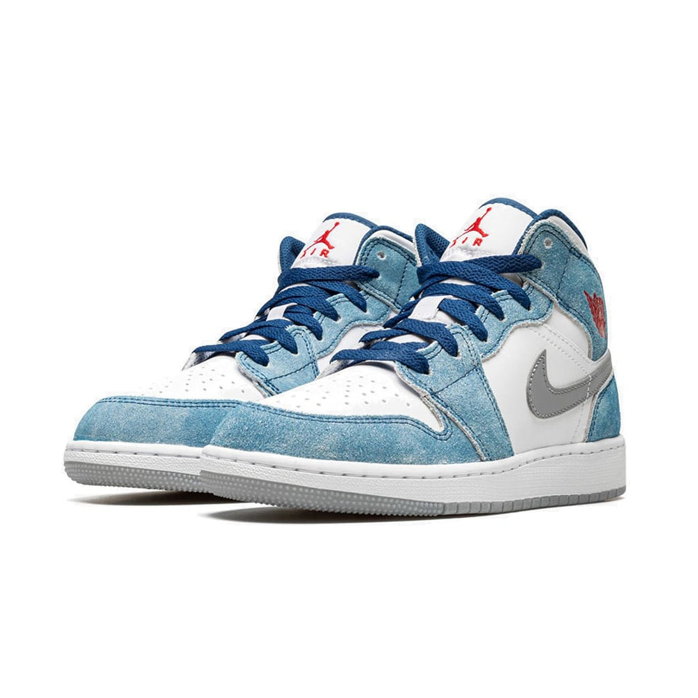 Air Jordan 1 Mid French Blue Fire Red