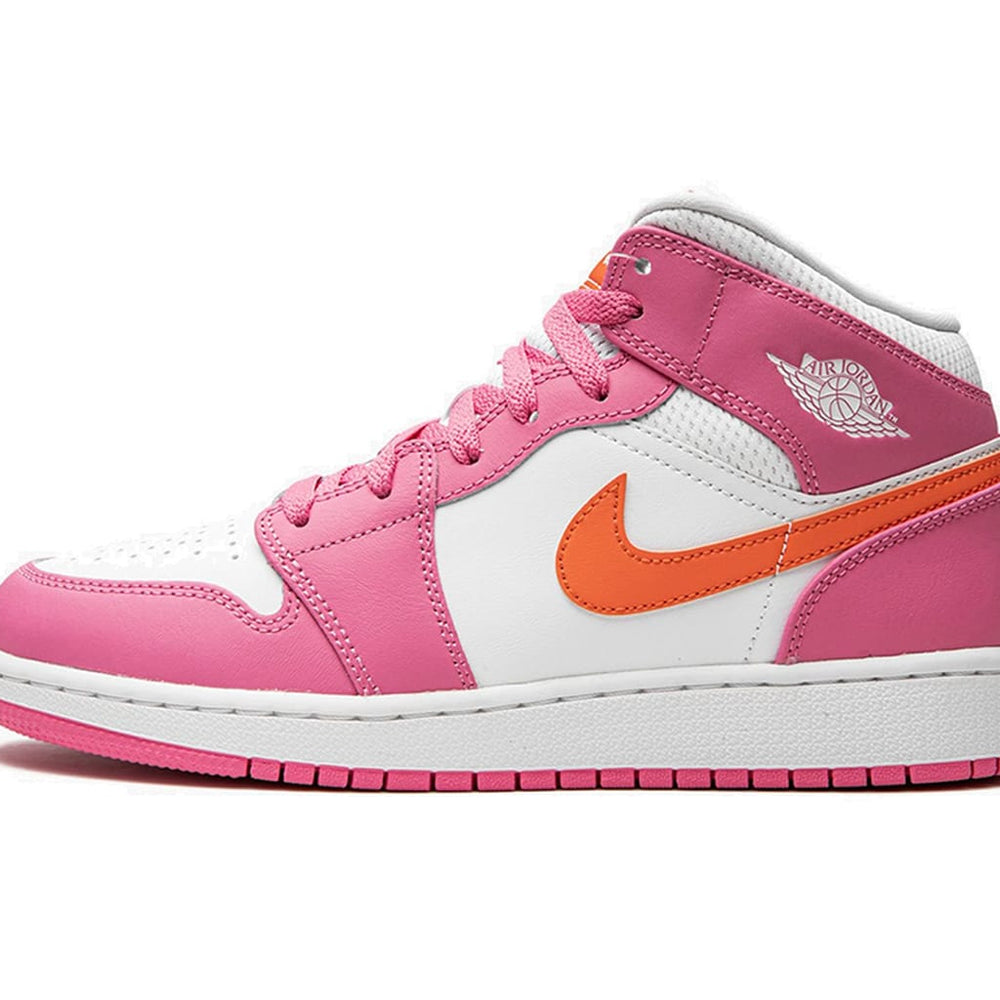 Air Jordan 1 Mid Pinksicle Safety Orange (GS)