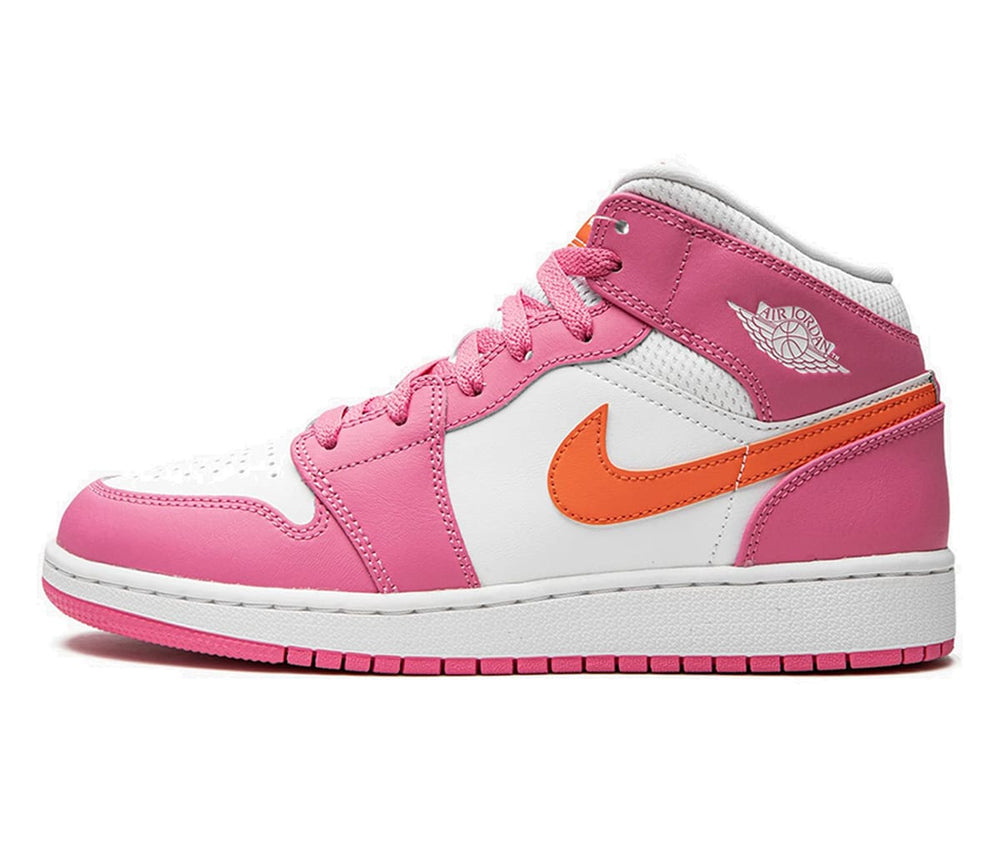 Air Jordan 1 Mid Pinksicle Safety Orange (GS)