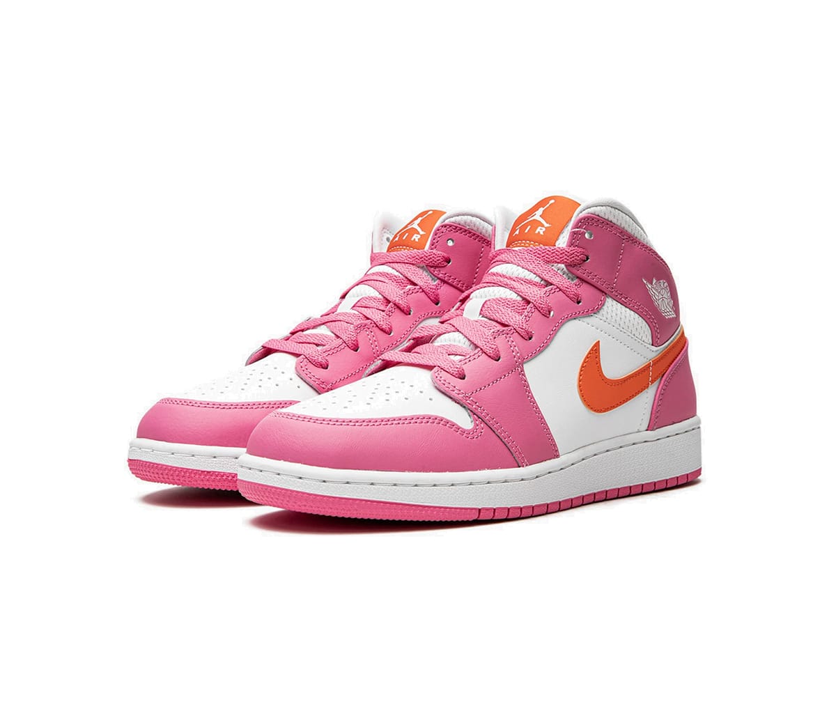 Air Jordan 1 Mid Pinksicle Safety Orange (GS)