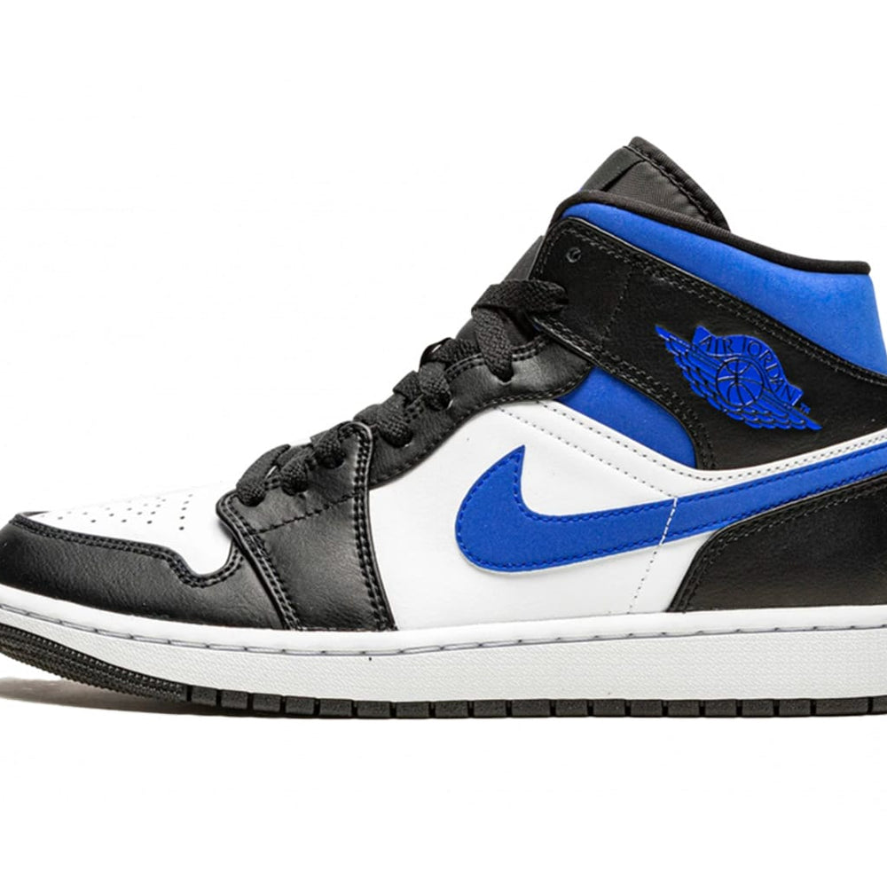 Air Jordan 1 Mid White Black Racer Blue