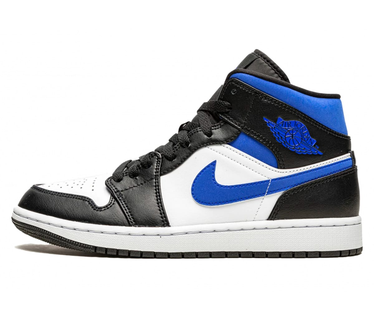 Air Jordan 1 Mid White Black Racer Blue