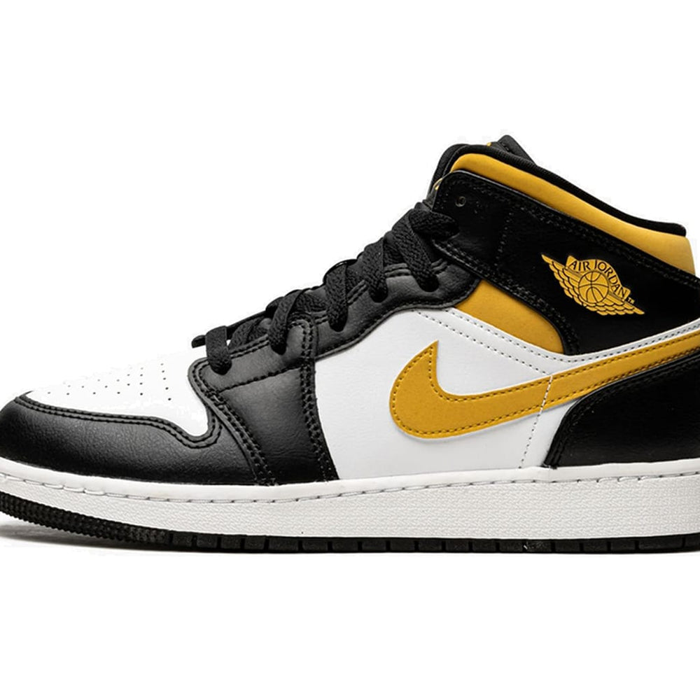 Air Jordan 1 Mid White Pollen Black