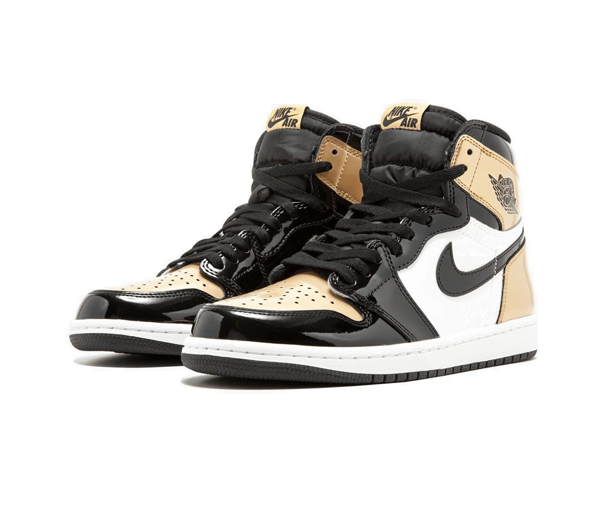 Air Jordan 1 Retro High Patent Gold Toe