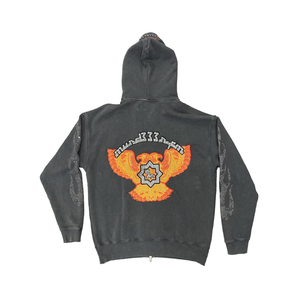 Murd333r.fm Chopper Hoodie Washed Black