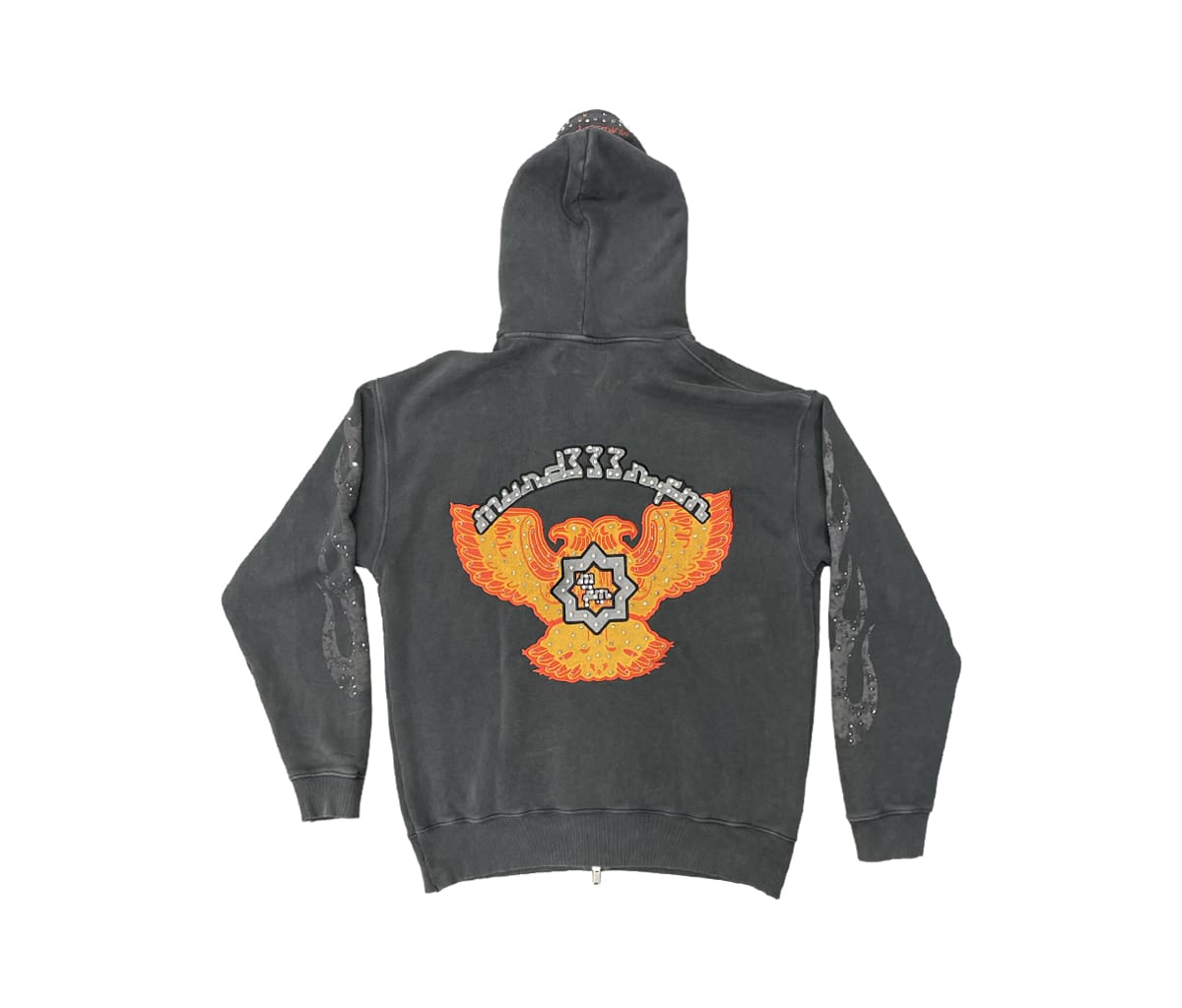 Murd333r.fm Chopper Hoodie Washed Black