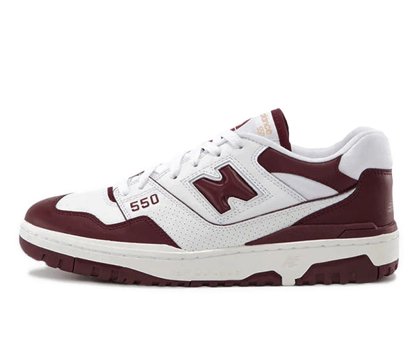 New Balance 550 White Burgundy – New Balance