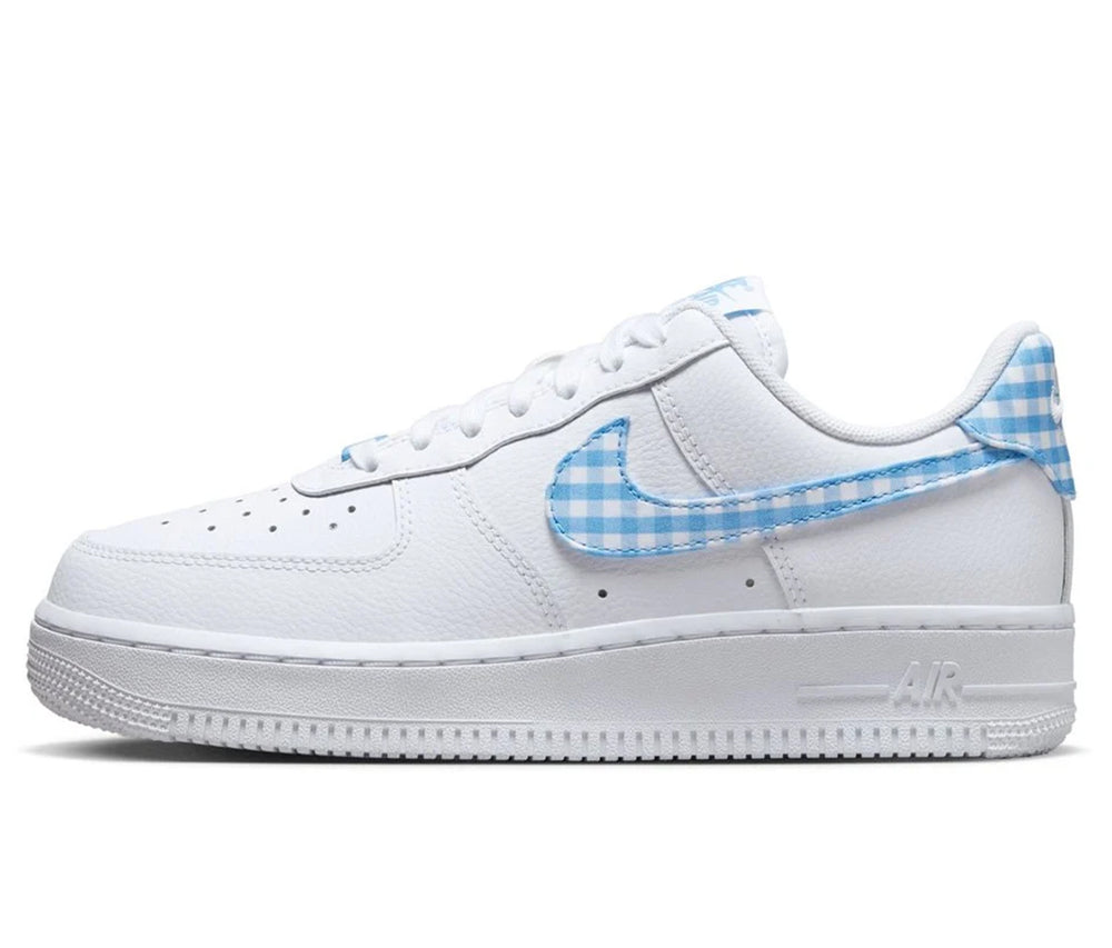 Nike Air Force 1 Low Essential White University Blue Gingham