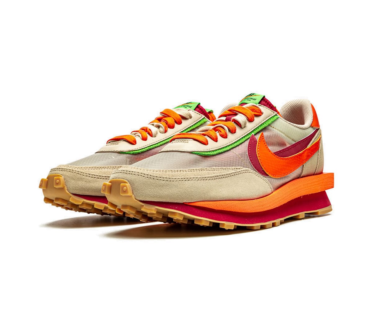 Nike LD Waffle sacai CLOT Kiss of Death Net Orange Blaze