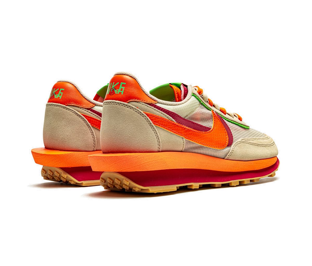 nike sacai clot orange