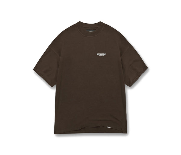 Represent Owners Club T-Shirt Brown White – Represent