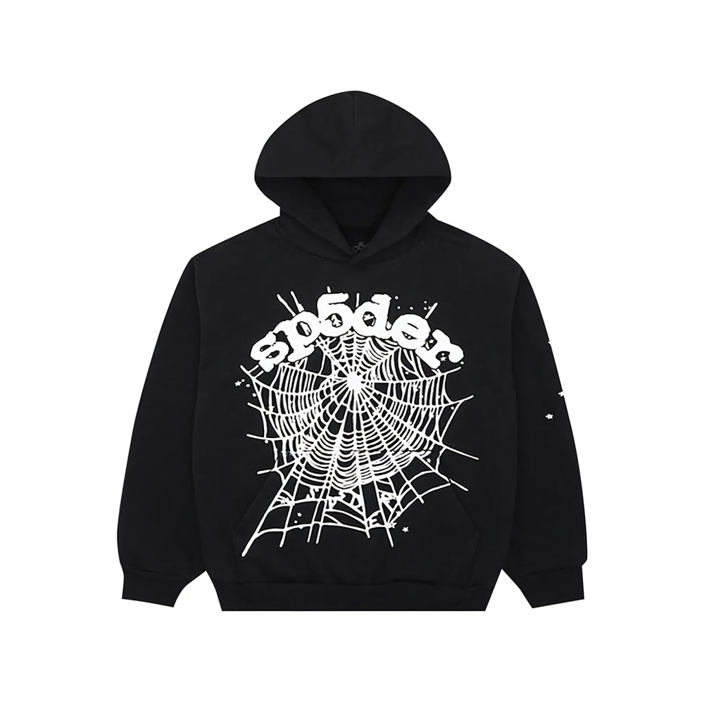 Sp5der Worlwide OG Web Black Hoodie