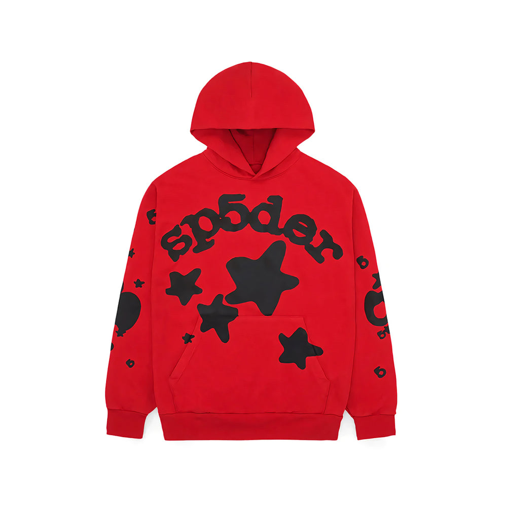 Sp5der Worldwide Beluga Hoodie Red