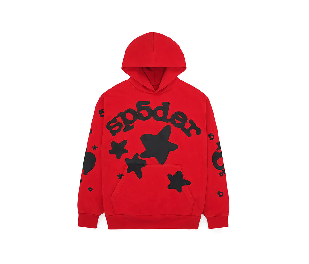 Sp5der Worldwide Beluga Hoodie Red