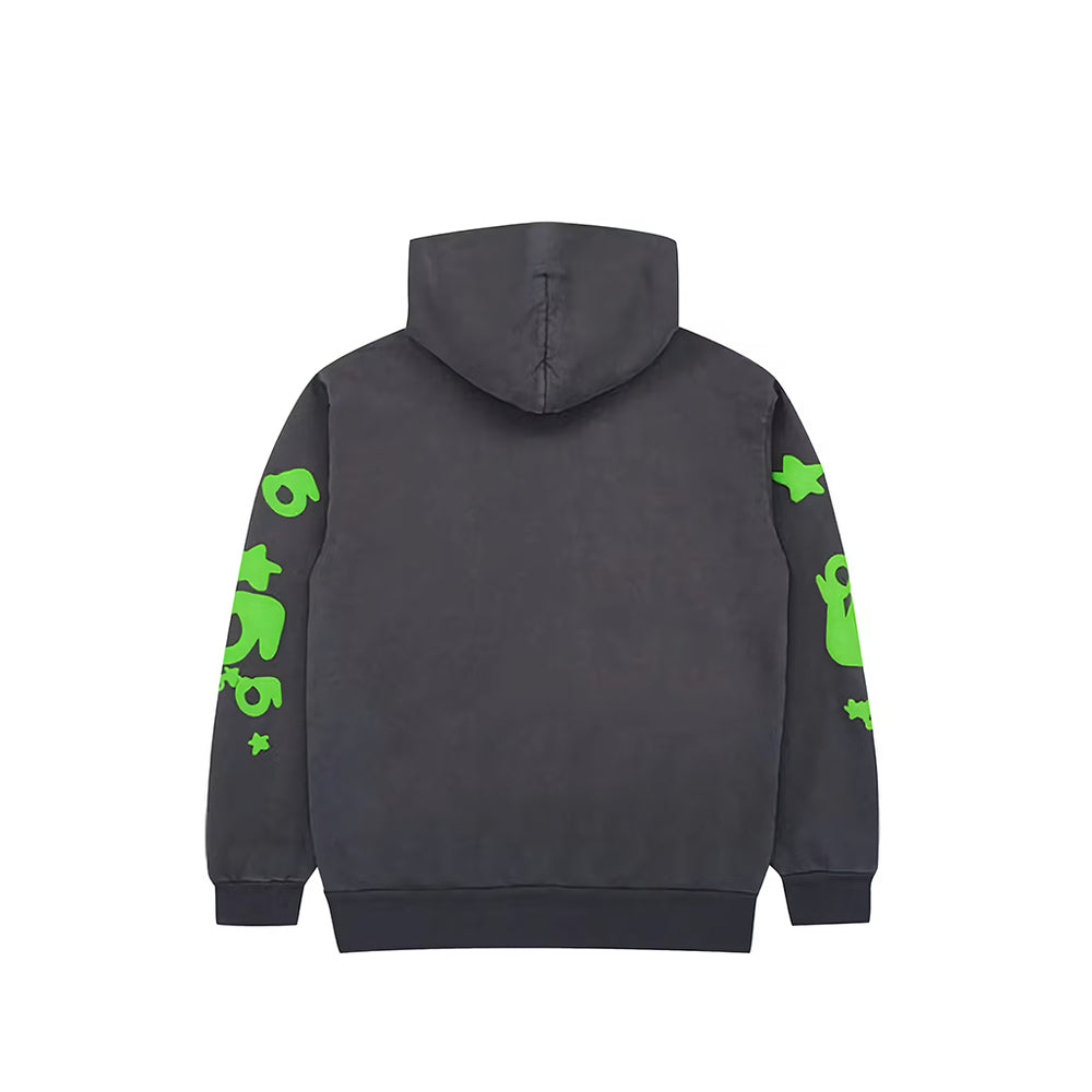 Sp5der Worldwide Beluga Hoodie Slate Grey