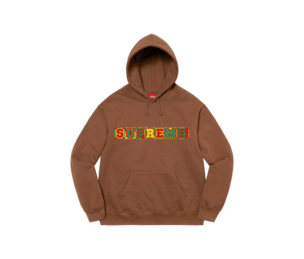 Supreme Beaded Hooded Sweatshirt Brown – Supreme