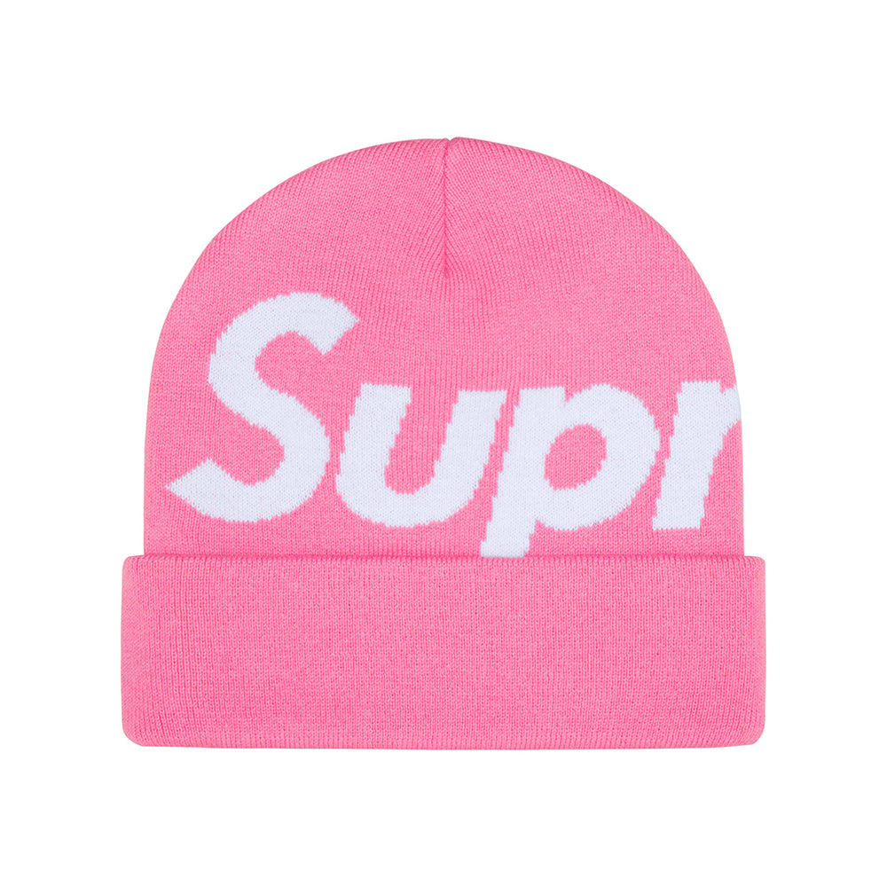 Supreme Big Logo Beanie Pink