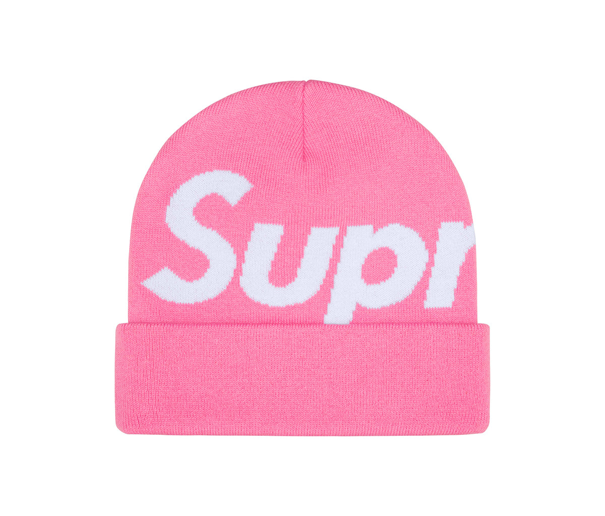 Supreme Big Logo Beanie Pink