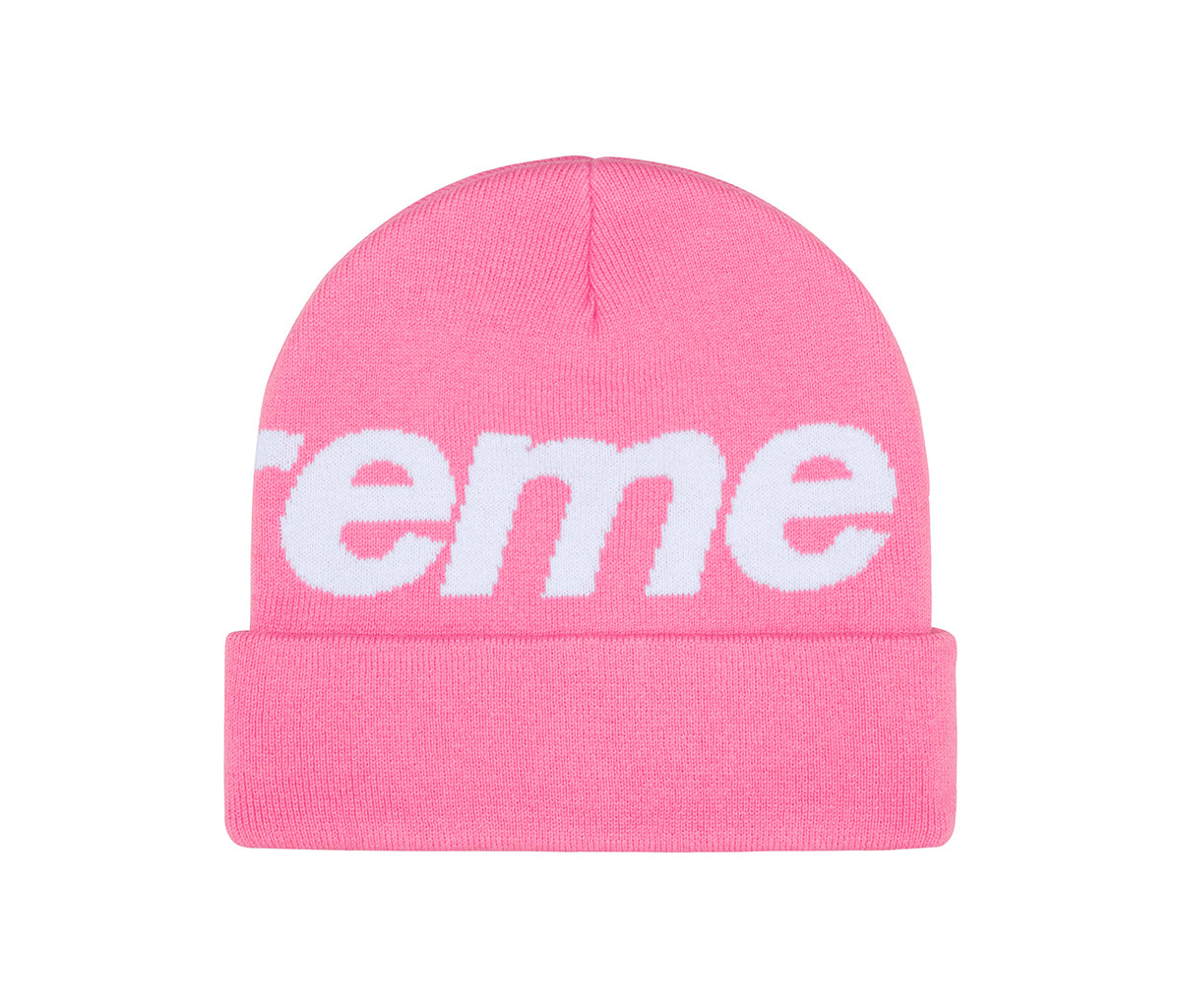 Supreme Big Logo Beanie Pink