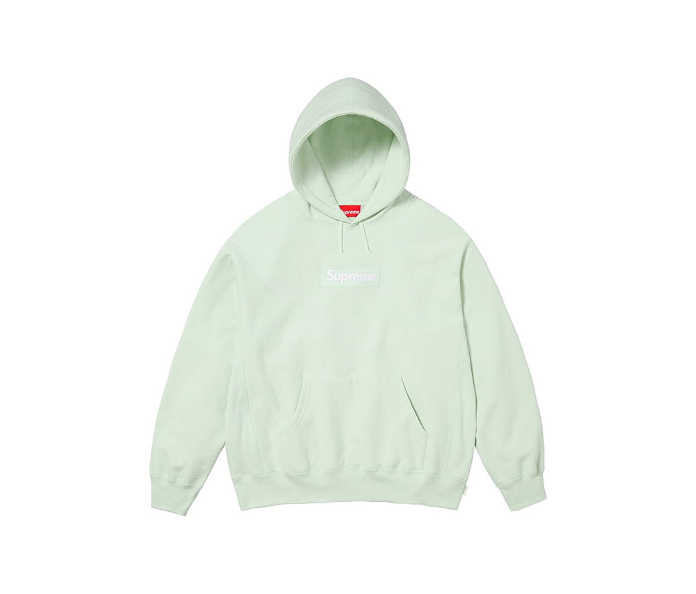 Supreme Box Logo Hooded Sweatshirt Light Green