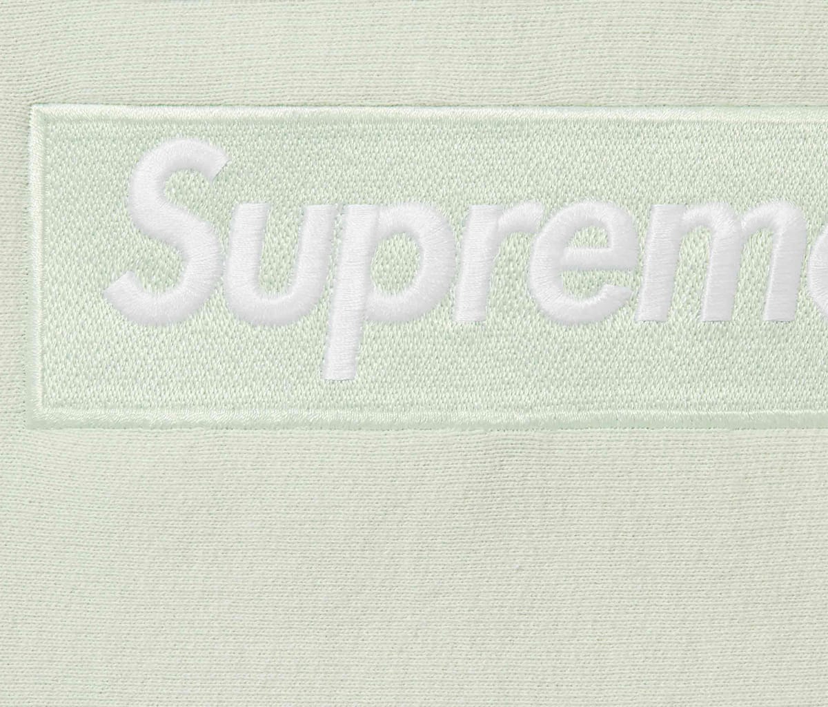 Supreme Box Logo Hooded Sweatshirt Light Green