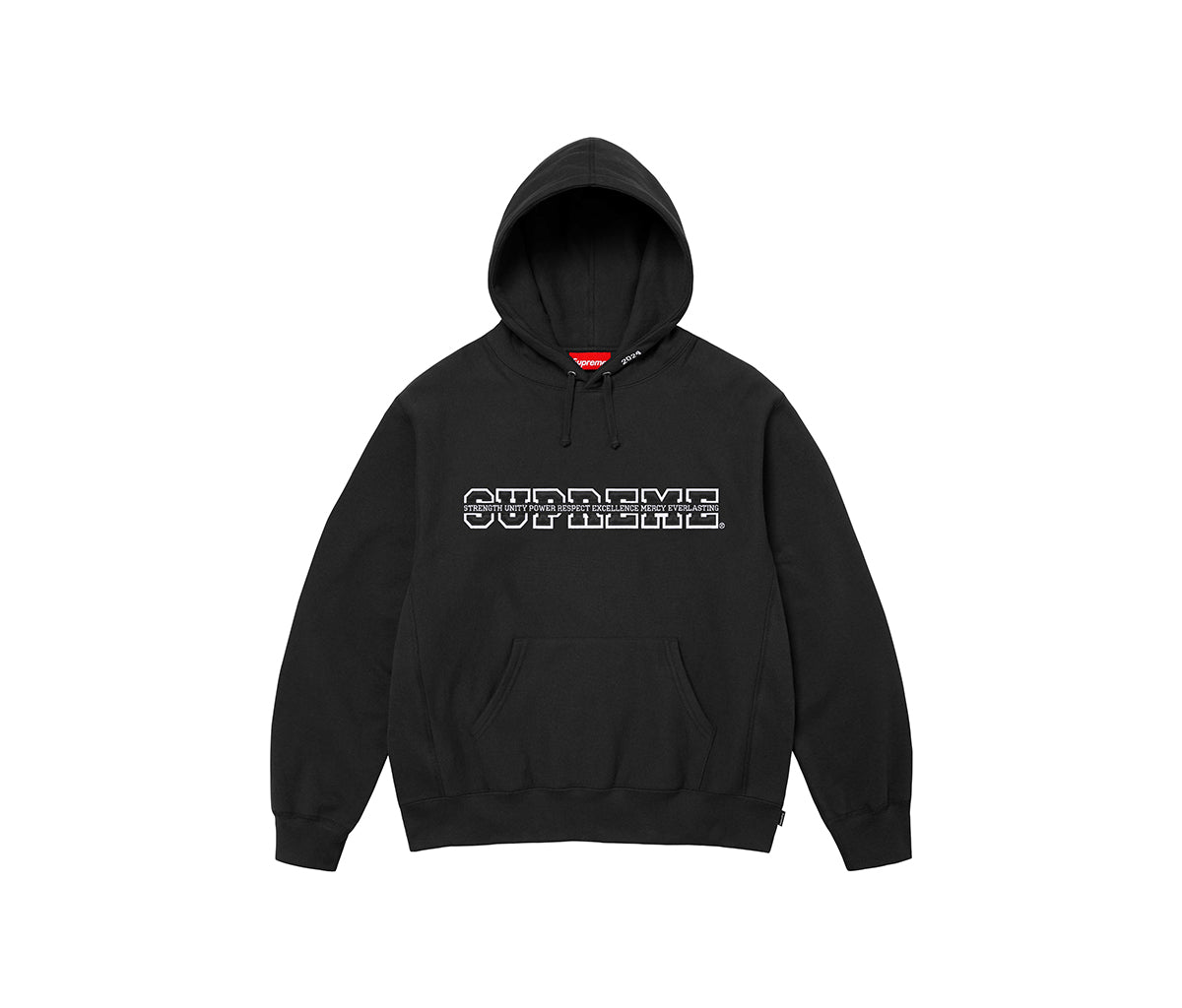 Supreme Collegiate Acronym Hooded Sweatshirt Black