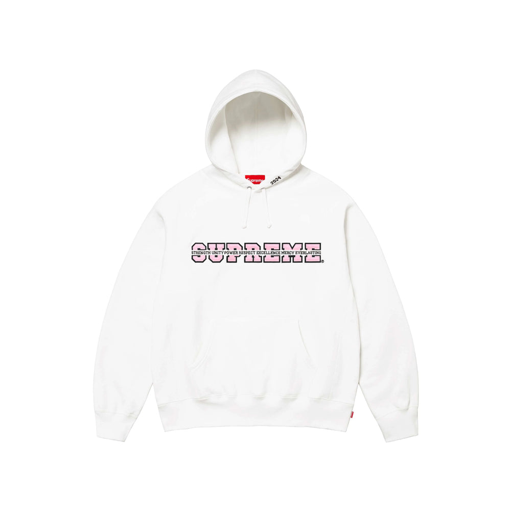 Supreme Collegiate Acronym Hooded Sweatshirt White