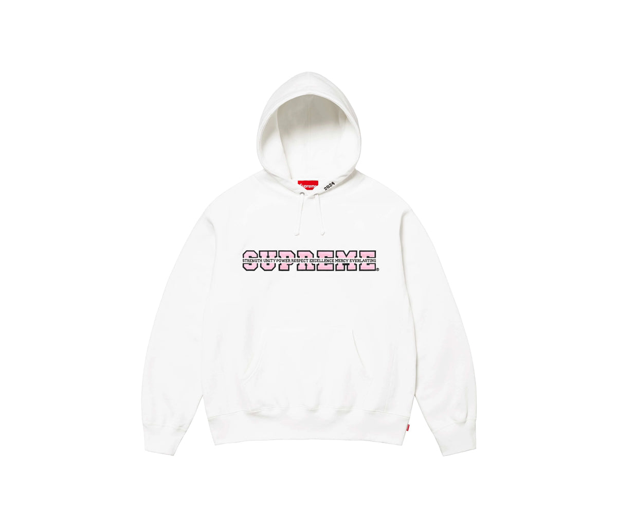 Supreme Collegiate Acronym Hooded Sweatshirt White