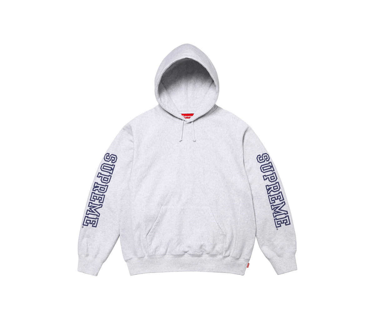 Supreme Collegiate Sleeve Hooded Sweatshirt Ash Grey