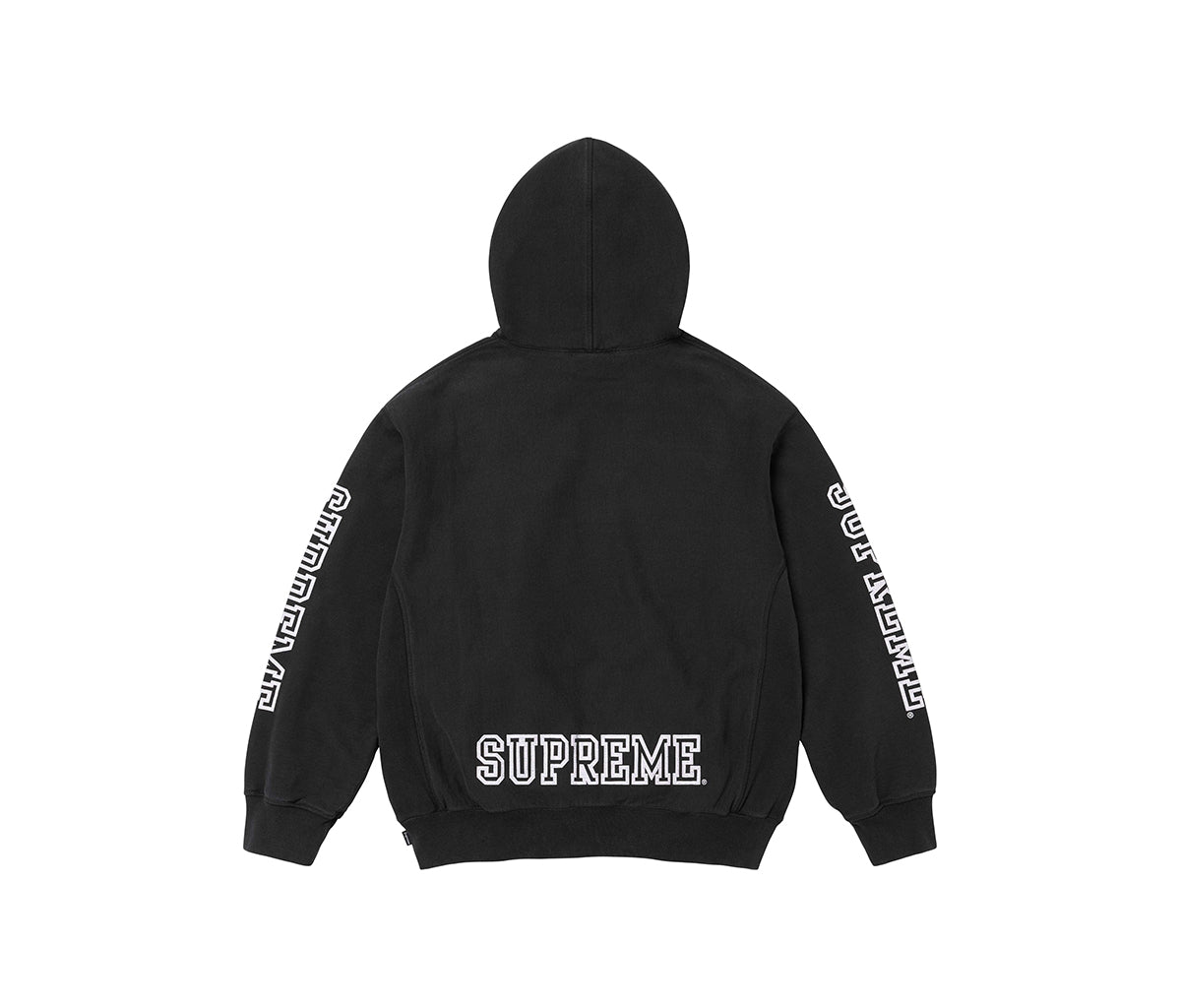 Supreme Collegiate Sleeve Hooded Sweatshirt Black