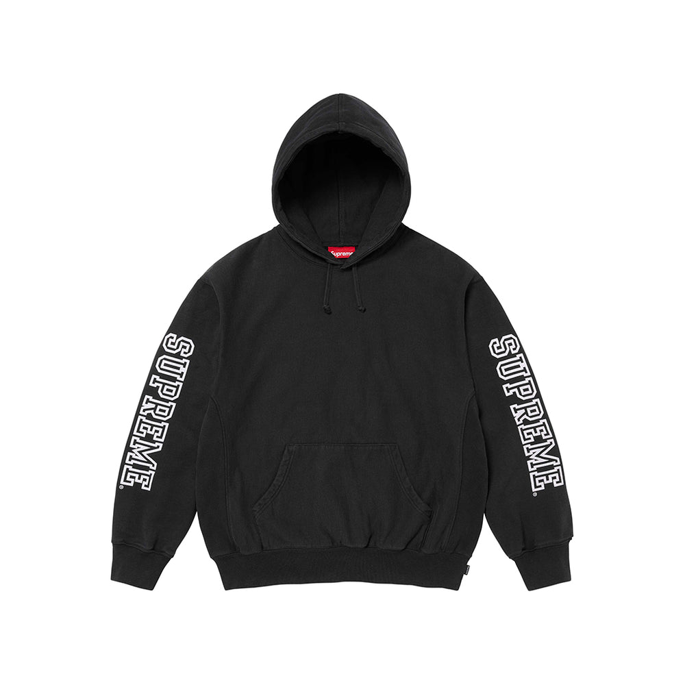 Supreme Collegiate Sleeve Hooded Sweatshirt Black