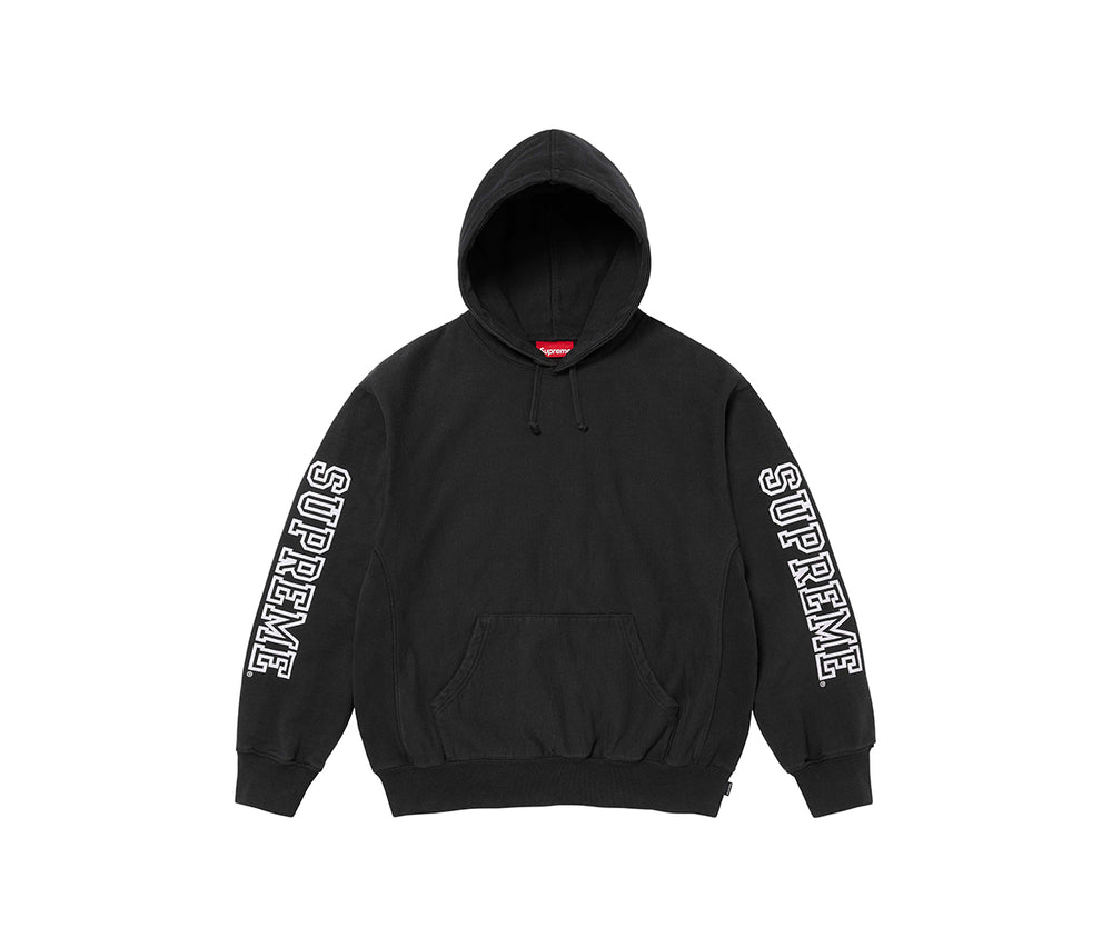 Supreme Collegiate Sleeve Hooded Sweatshirt Black