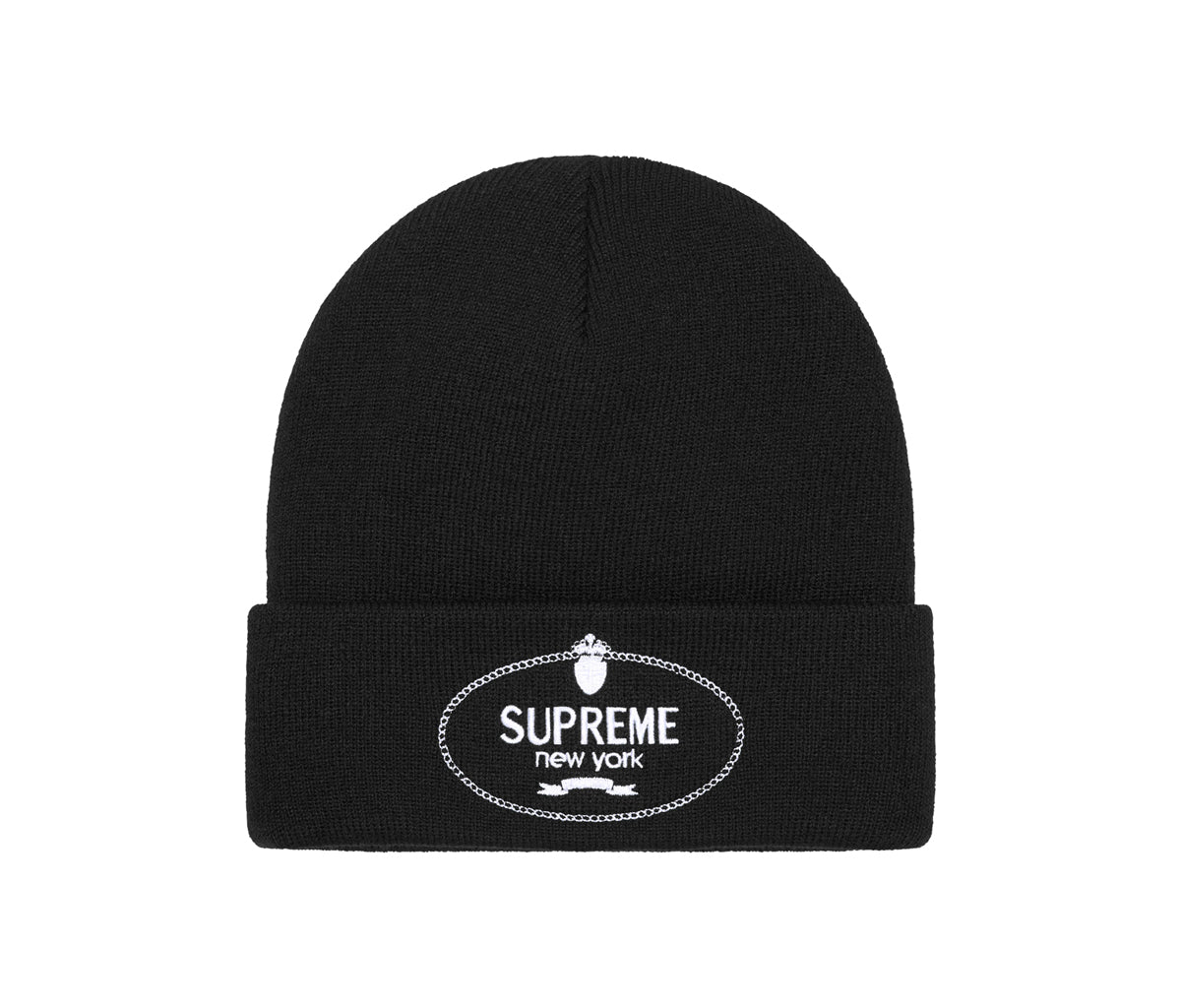 Supreme Crest Beanie Black