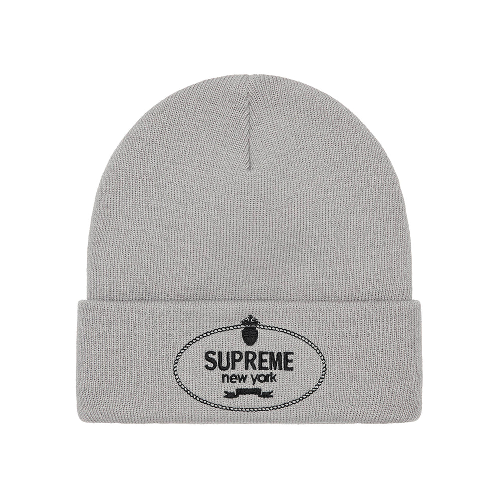 Supreme Crest Beanie Grey