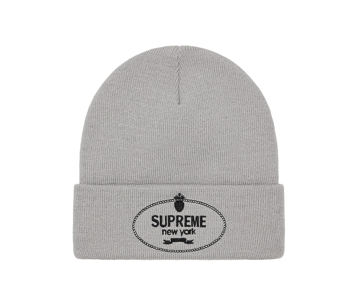 Supreme Crest Beanie Grey