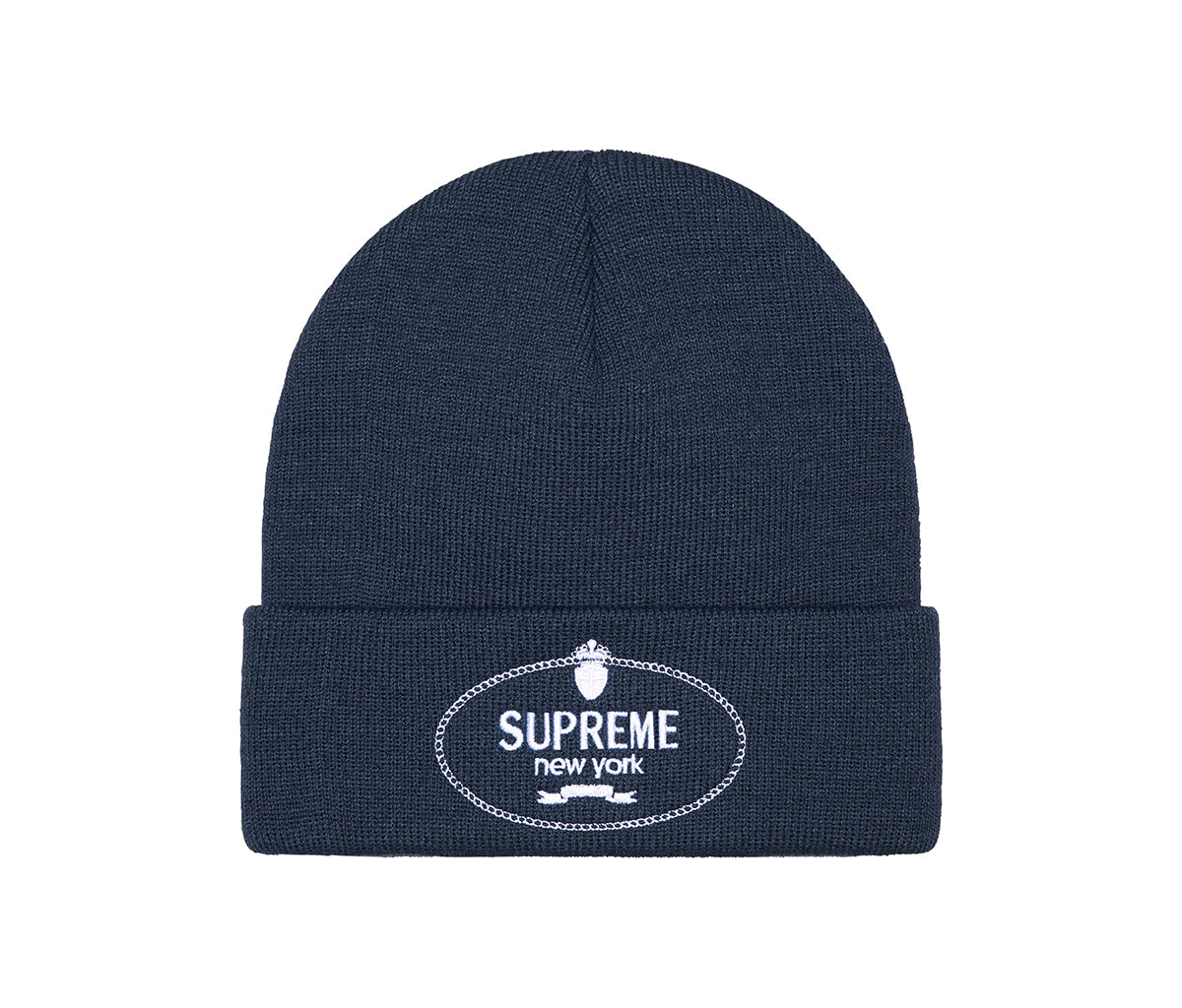 Supreme Crest Beanie Navy