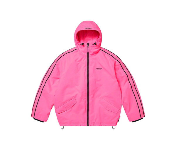 Supreme GORE-TEX Stripe Hooded Jacket Fluorescent Pink – Supreme