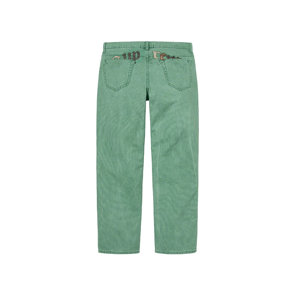 
                      
                        Supreme Great China Wall Canvas 5-Pocket Jean Washed Green
                      
                    